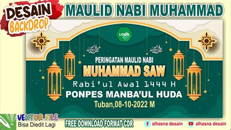 Download Template Desain Spanduk Maulid Nabi Muhammad Saw Coreldraw ...