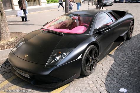 Matte Black Lamborghini Aventador w/ Pink Interior! Retro Interior ...