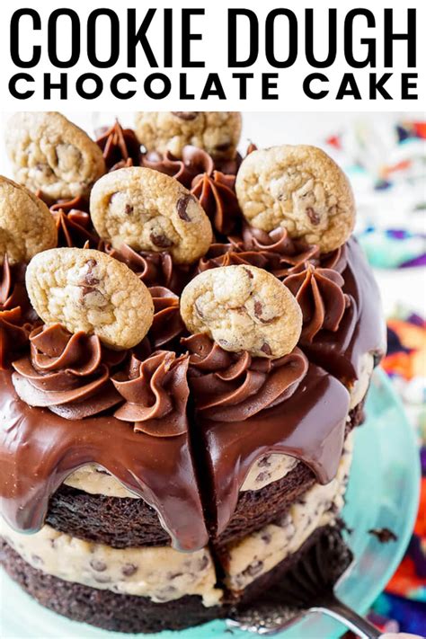 Chocolate Chip Cookie Dough Cake - Sugar and Soul