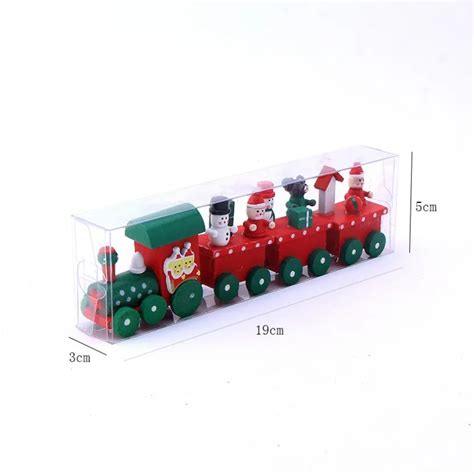 New Wooden Small Christmas Train Set Toy Creative Wood Gift Toys For ...