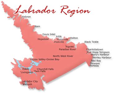 Map of Canada Regional City in the Wolrd: Labrador Map Regional ...