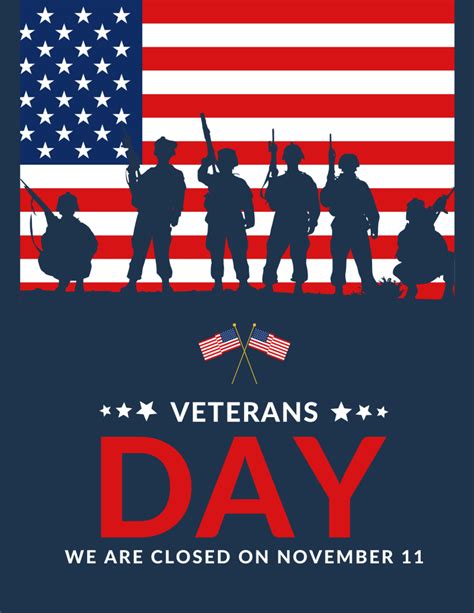 10 FREE Veterans Day Closed Signs Printable (2023) - The Joy of Gifts