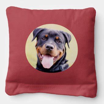 Cute Dog Photo Personalized Monogram Cornhole Bags | Zazzle