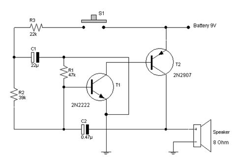 Simple Siren Circuit | Electronic Circuits Diagram