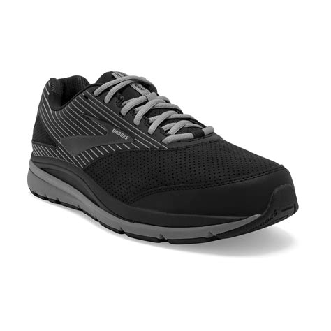 Brooks Mens Addiction Walking Shoe- Black/Grey Suede | Cleary's Shoes ...