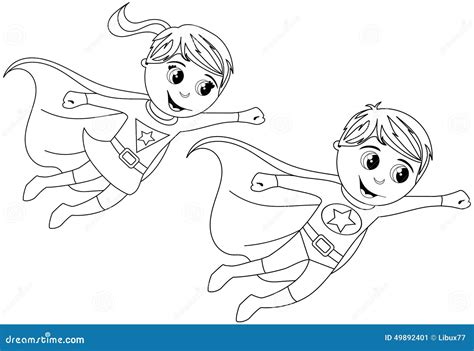 Free girl superhero outline coloring pages