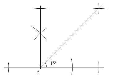 Construct a 45 Degree Angle (solutions, examples, videos)