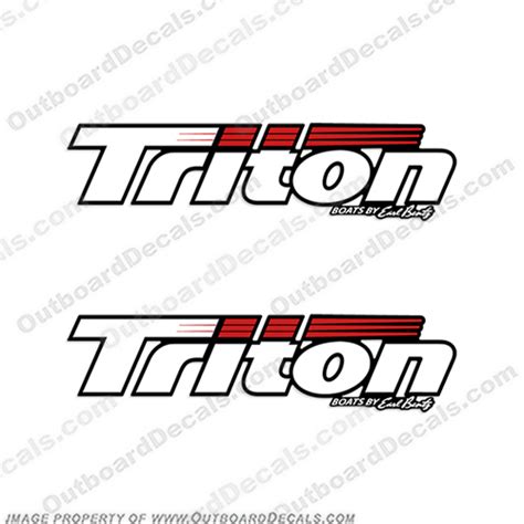 Triton Boat Logo Decals (Set of 2) - Style 3 by Earl Bentz