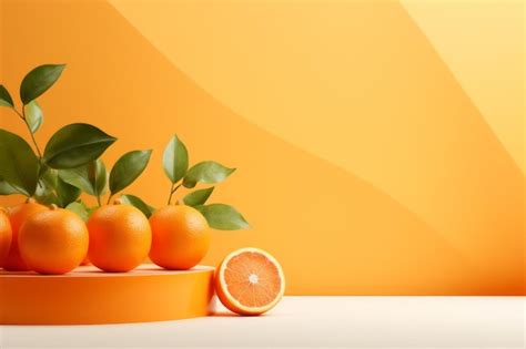 Premium AI Image | Vibrant Orange Backdrop Unveiling the Perfect ...