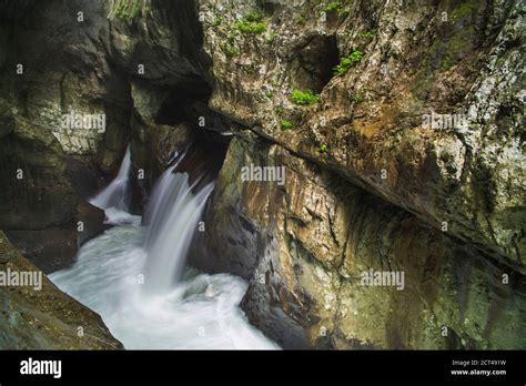 Skocjan Caves, Slovenia. Waterfall at the bottom of the 'Big Valley ...