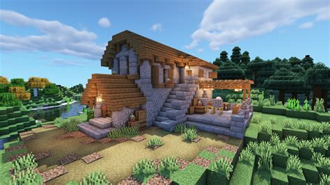 Medieval Survival Village Stone Mason House Minecraft Map