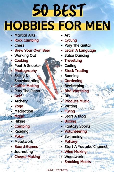 50 best hobbies for men | Best hobbies for men, Hobbies for men, Self ...