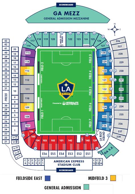 Dignity Health Sports Park Seating Chart