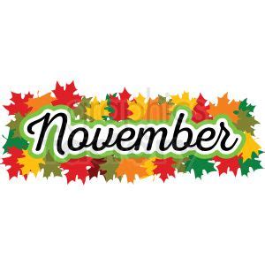 November header vector label | Clip art, Scrapbook images, Fall wallpaper