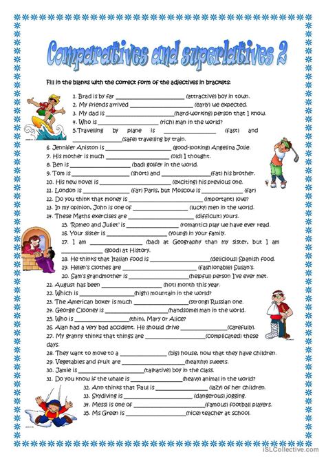 Comparatives And Superlatives Ficha Interactiva Comparativos En Ingles ...