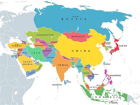 What Are The Five Regions of Asia? - WorldAtlas