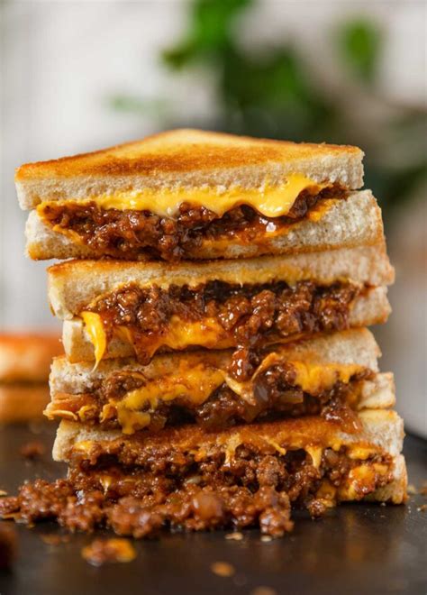 Sloppy Joe Grilled Cheese Recipe - Dinner, then Dessert