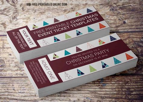 Christmas Party Printable Ticket Template