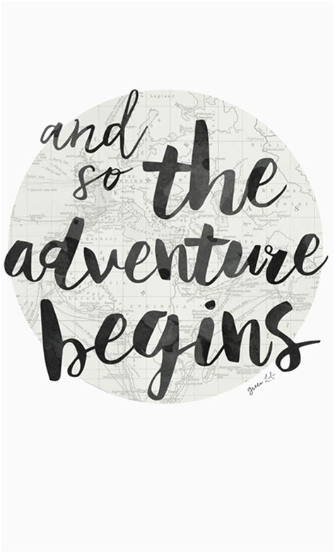 And so the Adventure Begins typography poster Travel Quotes Wanderlust ...