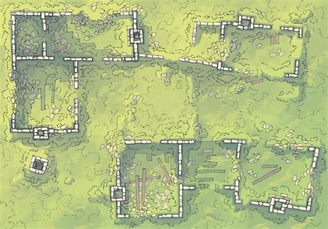 The Meadow Ruins – A 22x16 Battle Map from 2-Minute Tabletop