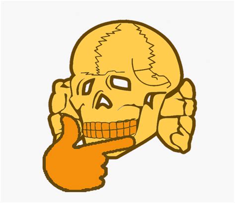 Thinking Emoji Skull, HD Png Download - kindpng