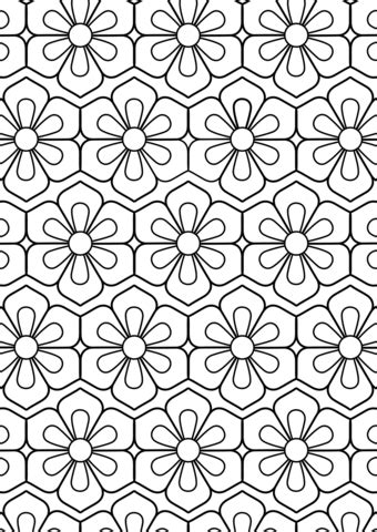 Flower Pattern coloring page | Free Printable Coloring Pages