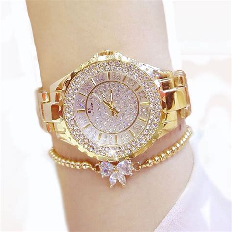 2018 Women Watches Luxury Brand New Geneva Ladies Quartz Rhinestone ...