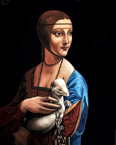 Oil pt laf | Lady with an ermine, Oil painting reproductions, Photorealism