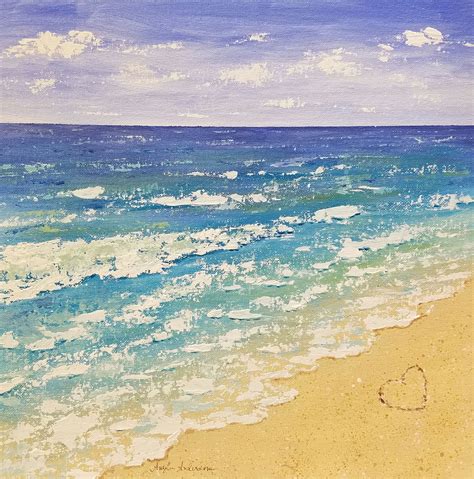 Beach Seascape Painting (High Resolution) | Angela Anderson on Patreon ...