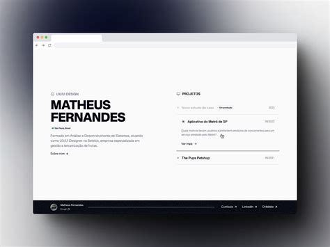 Portfolio Website 2023 v2 by Matheus Fernandes on Dribbble