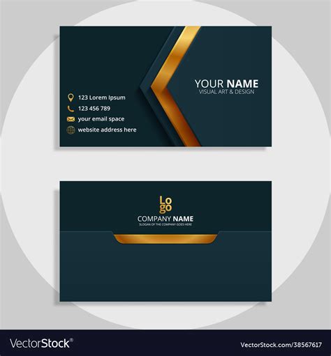 Modern professional business card design Vector Image