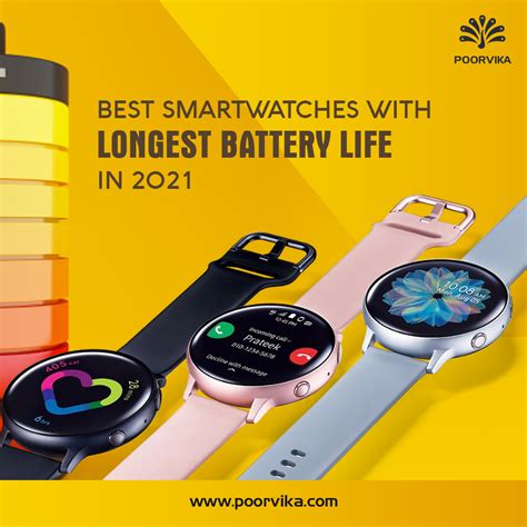 Best Smartwatches with the Longest Battery Life in 2021 - Poorvika Blog