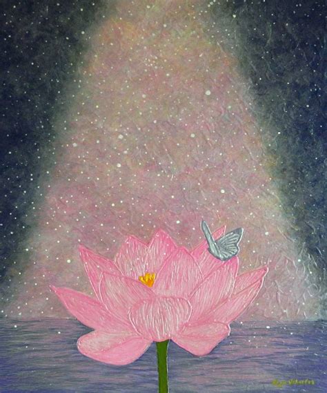 Lotus Power - abstract pink lotus flower painting Painting by Liza ...