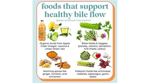 What foods to each for support healthy bile flow