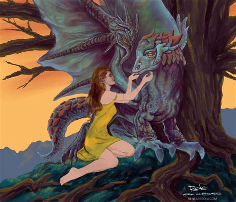 Girl and Dragon: Colorful Digital Painting Process in Photoshop