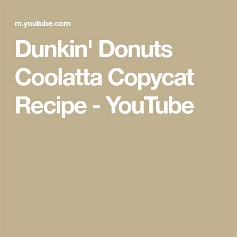 Dunkin' Donuts Coolatta Copycat Recipe - YouTube | Copycat recipes ...