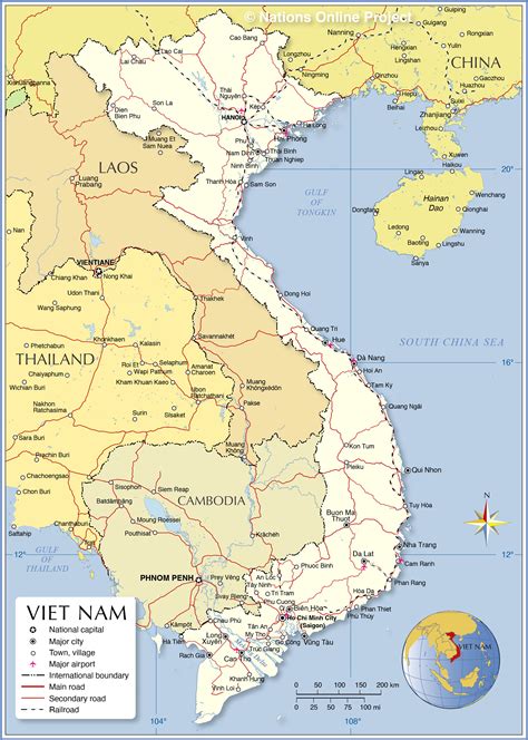 Political Map of Vietnam - Nations Online Project