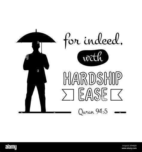 For indeed with hardship ease Muslim Quote and Saying background banner ...