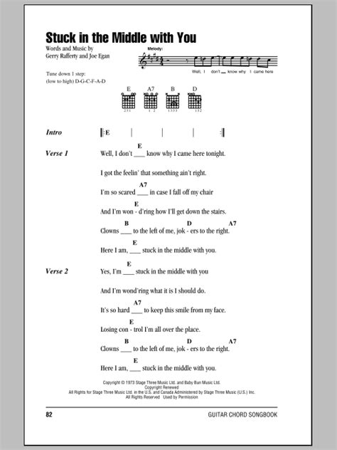 Stuck In The Middle With You by Stealers Wheel - Guitar Chords/Lyrics ...