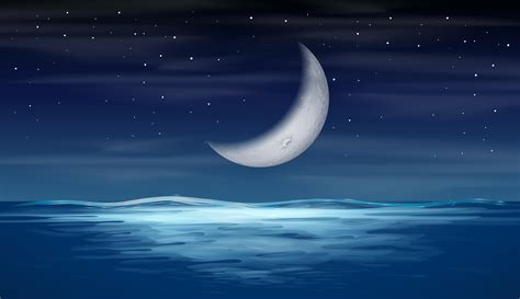 A moon on sky 446608 Vector Art at Vecteezy