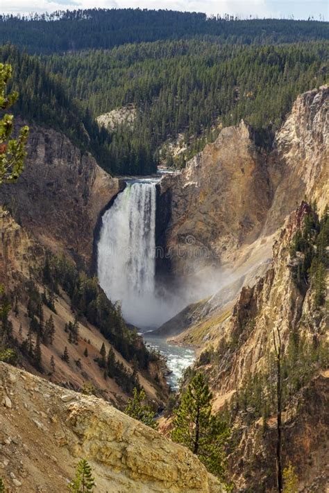 Waterfall at Grand Canyon of Yellowstone.USA. Stock Photo - Image of ...