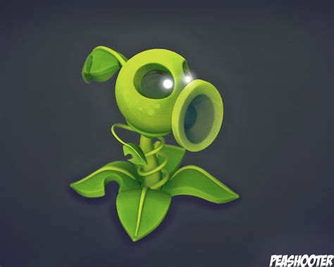 PvZ Peashooter fan art v2, v1a | Plant zombie, Plants vs zombies, Fan art