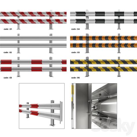 Guard Rail 02 - Urban environment - 3D model