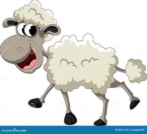 Funny sheep cartoon stock illustration. Image of illustration - 28911439