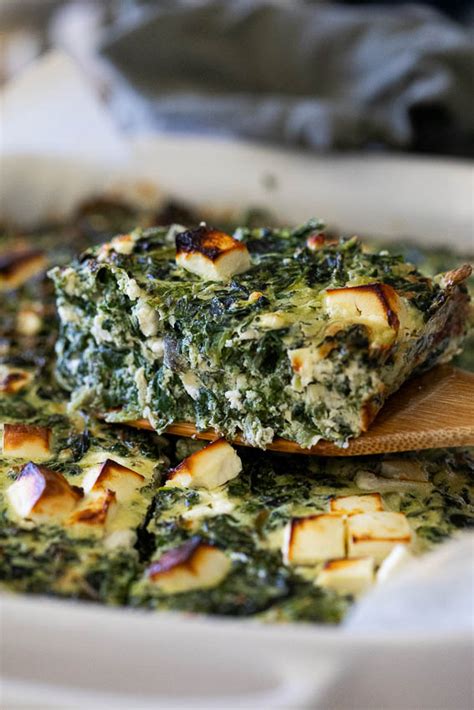 Cheesy Low Carb Spinach Bake - Simply Delicious