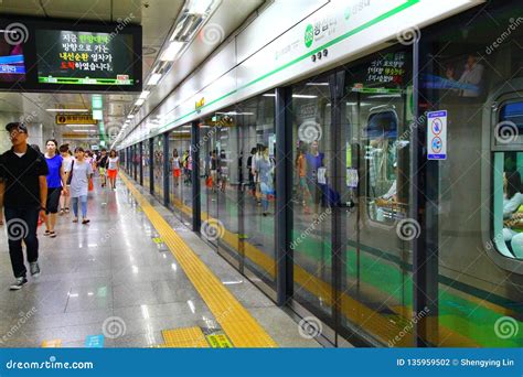 Metropolitan Subway in Seoul, South Korea Editorial Photography - Image ...