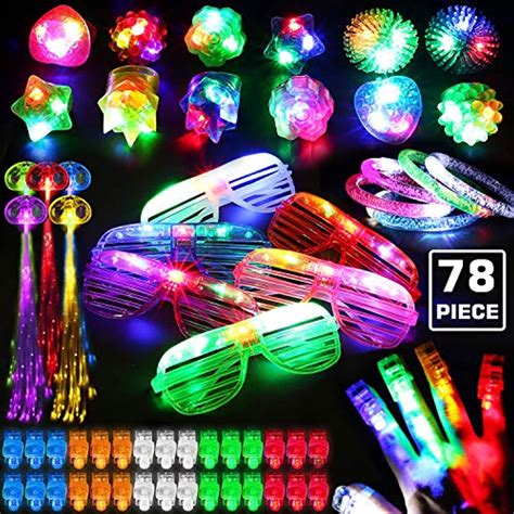 TOYIFY - 78PCs LED Light Up Toy Party Favors Glow In The Dark,Party ...