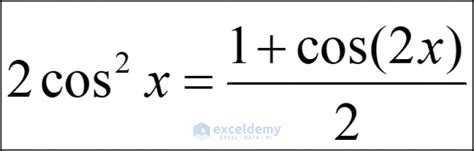 Cos Squared in Excel (Both Degrees and Radians) - ExcelDemy