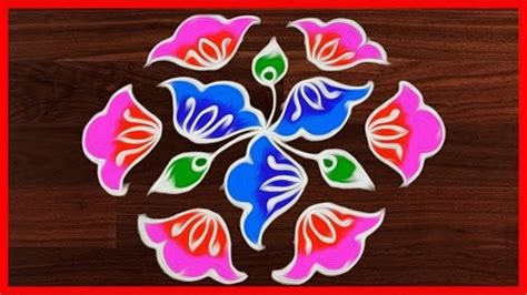 #288 Rangoli Art | 11 to 6 Dots | Easy Rangoli Designs | Rangavalli ...