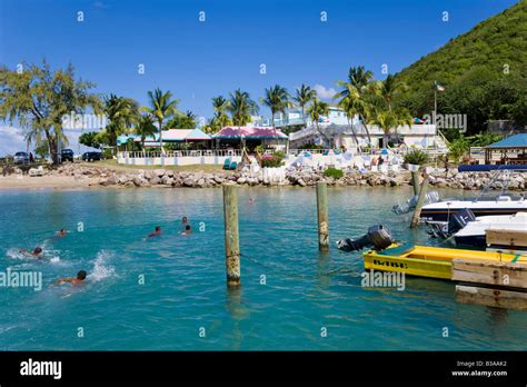 Caribbean, St Kitts and Nevis, St Kitts, Frigate Bay Beach Stock Photo ...